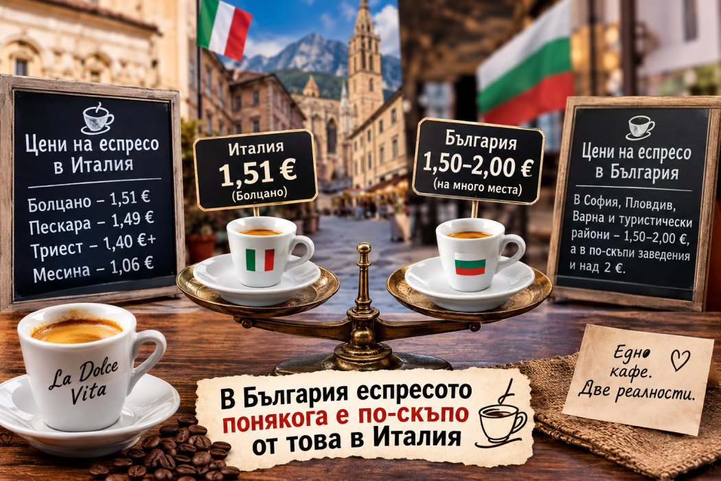 Еспресото в Италия поскъпна с 25%: в България кафето вече е по-скъпо