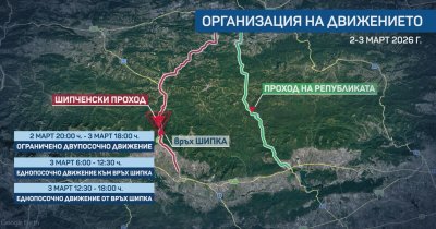 Честванията на 3 март: Ограничават движението по прохода Шипка
