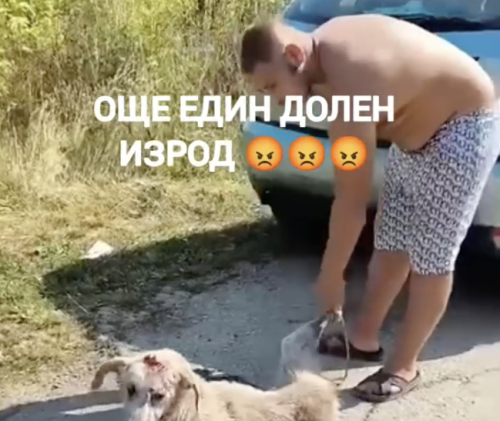 (ВИДЕО) ЖЕСТОКО ПОСЕГАТЕЛСТВО НАД ЖИВОТНО: Мъж е заснет да влачи куче