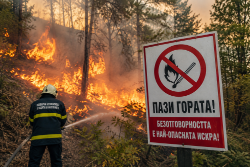 Една искра може да унищожи хиляди декари: 90% от пожарите у нас тръгват от човешка небрежност