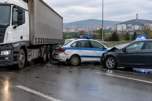Техническа повреда в камион предизвика верижна катастрофа в Стара Загора