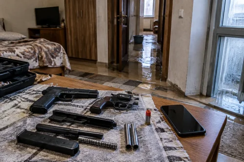 Полицията издирва 21-годишен след оръжия в апартамент в Казанлък