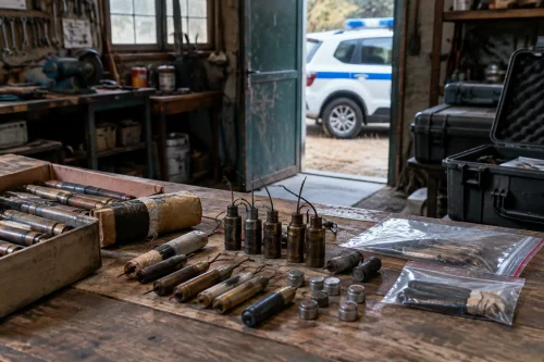 Полицията в Казанлък иззе предмети, наподобяващи детонатори