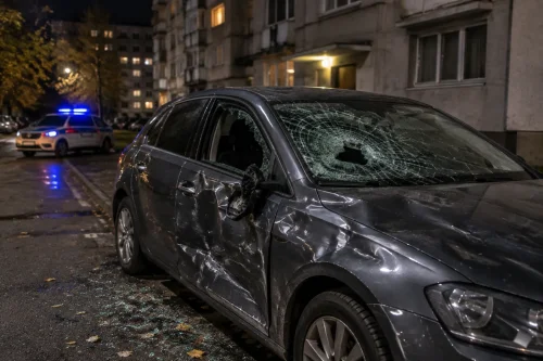 Полицията в Гълъбово разследва побой и потрошена кола