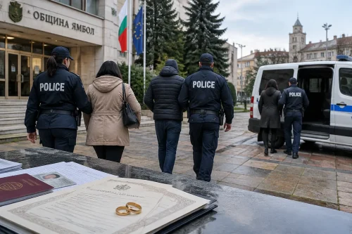 МВР в Ямбол задържа деветима за схема с фиктивни бракове