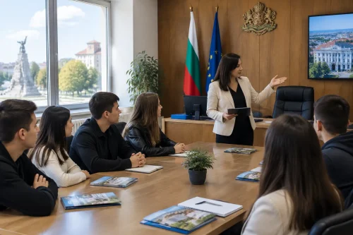 Община Гурково показа на дванайсетокласници работата си