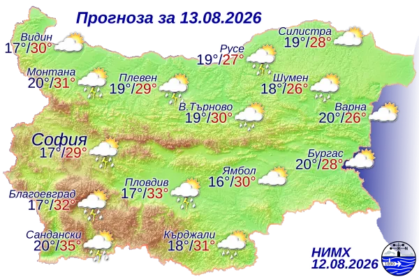 Ето какво време ни очаква на 13 август