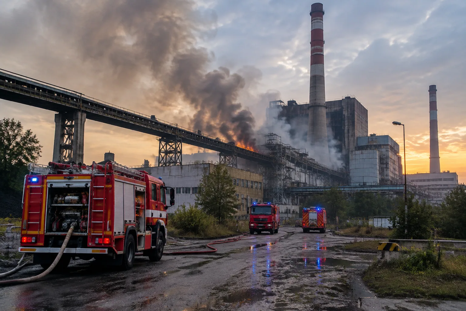Пожар в ТЕЦ „Брикел“ в Гълъбово е пред овладяване