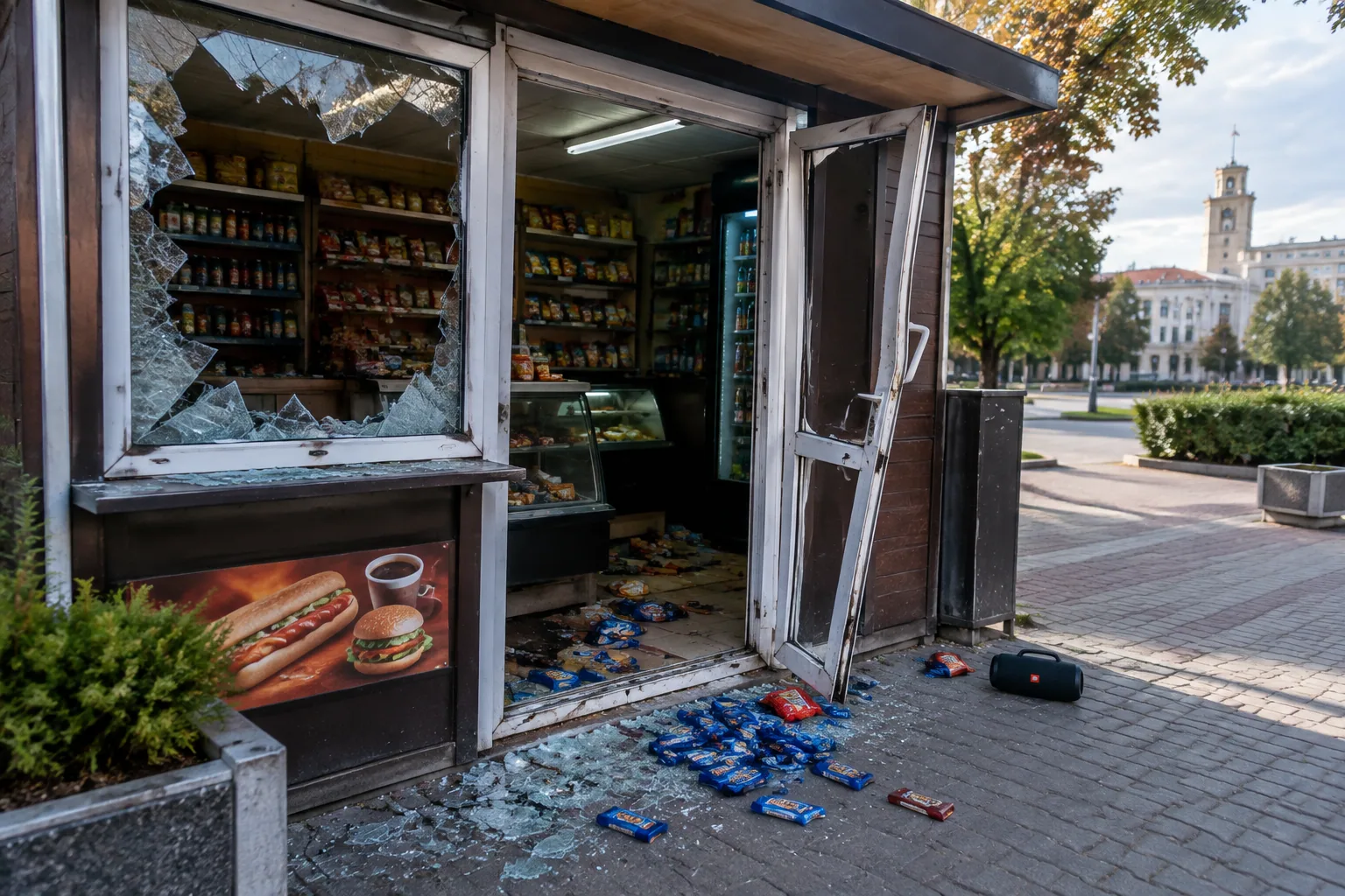 Обраха павилион в Стара Загора за 100 евро и 87 вафли