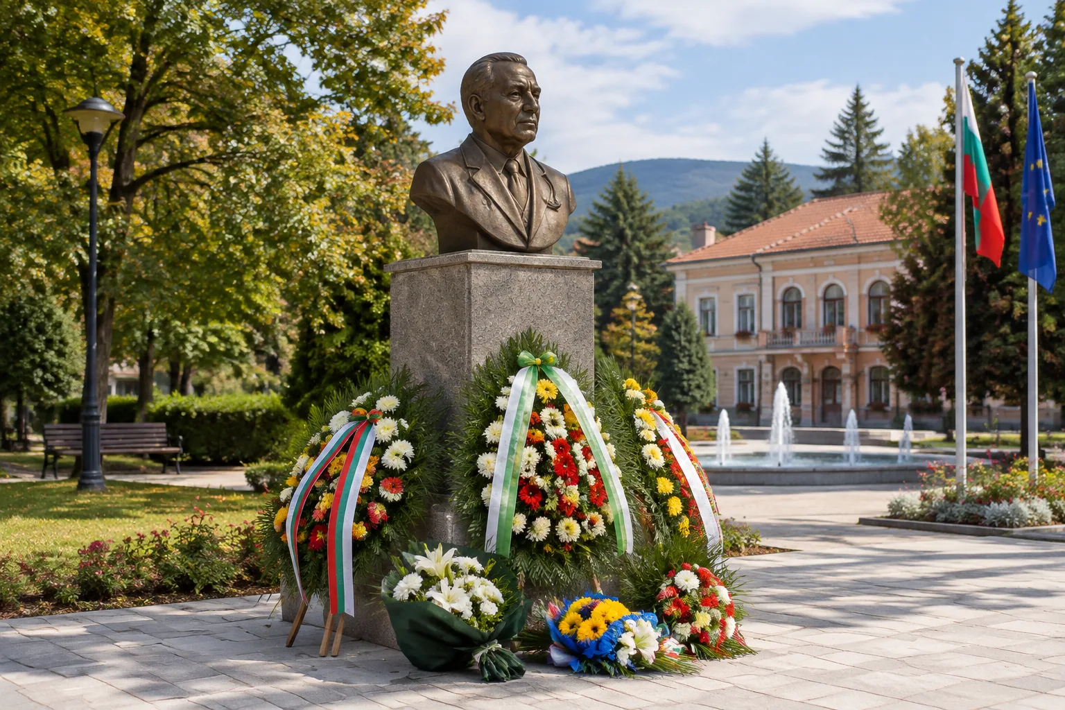Павел баня откри бюст-паметник на проф. Георги Гечев