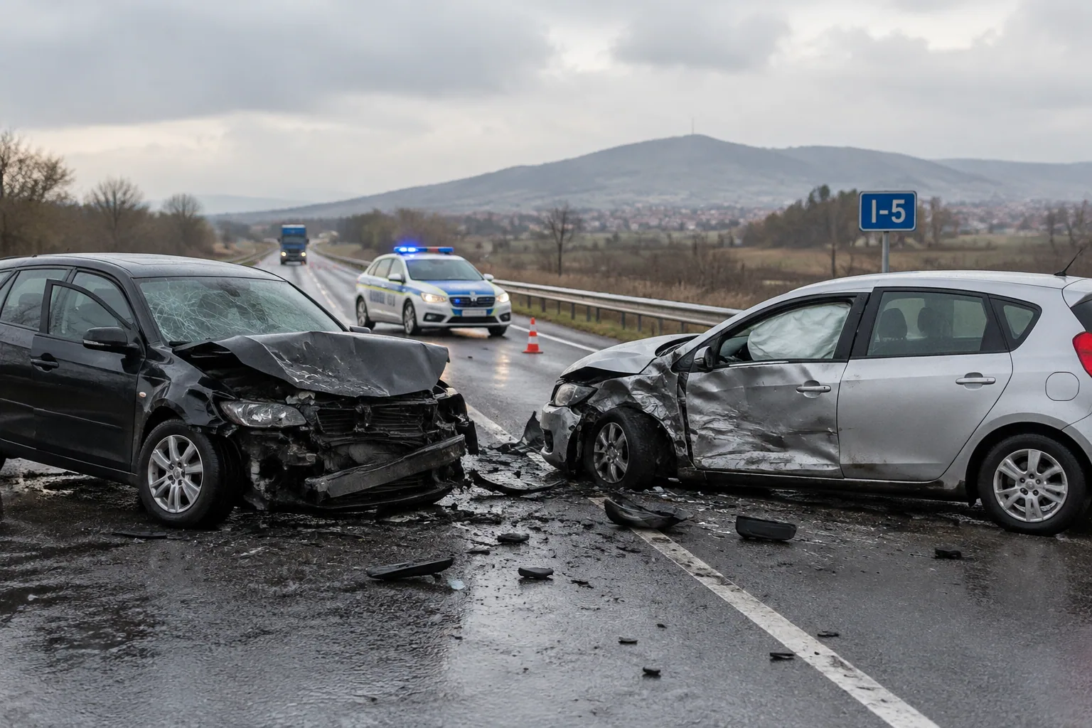 Катастрофа на I-5 край Казанлък затвори пътя, има данни за загинал