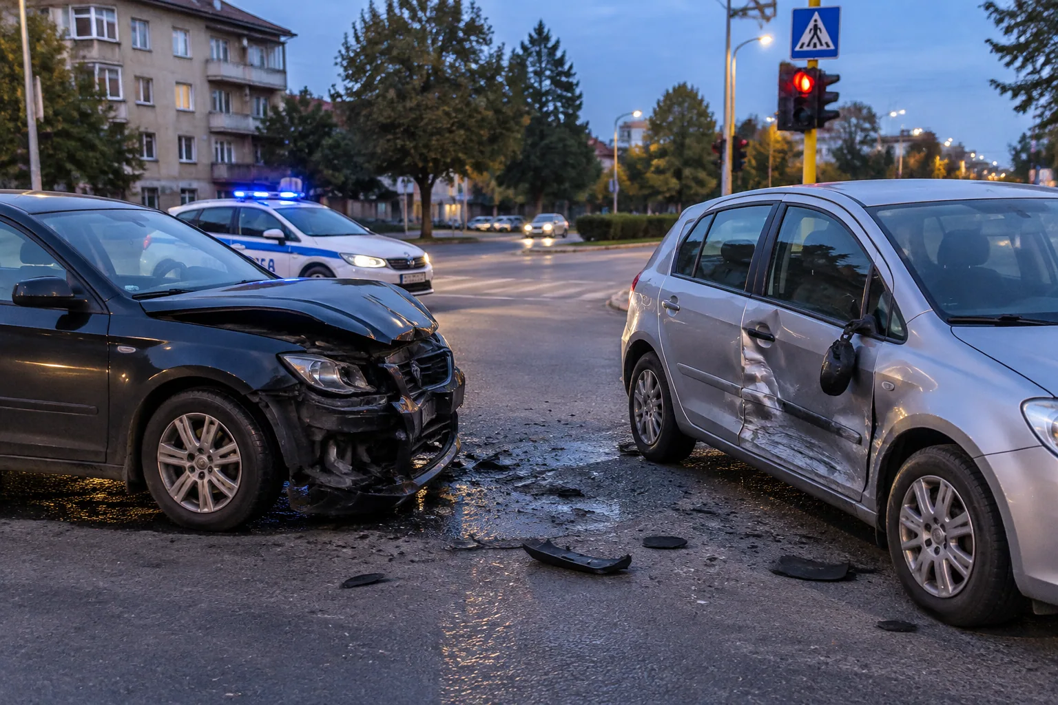 Два автомобила се удариха на кръстовището на Абаята в Казанлък