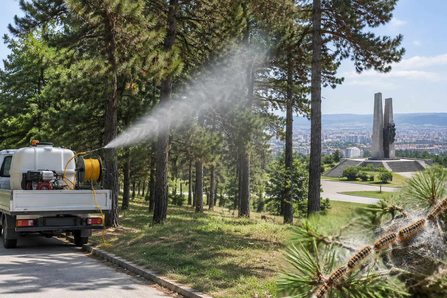 Стара Загора започва наземна обработка срещу боровата процесионка