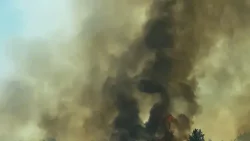 Голям пожар затвори Подбалканския път край Злати войвода