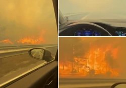 Ад на АМ &bdquo;Тракия&ldquo;: Голям пожар затвори магистралата в двете посоки