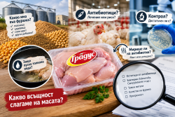 Какво има в пилето на &bdquo;Градус&ldquo;? Фуражът, антибиотиците и въпросът, който тревожи потребителите