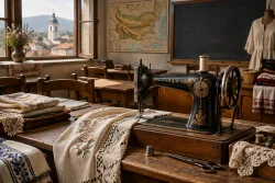 Учителка донася първата шевна машина в Казанлък